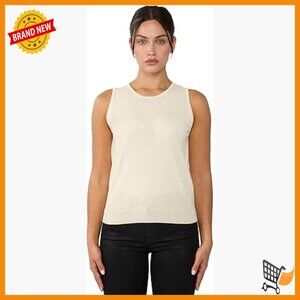 100% Cashmere Sweater Vest Sleeveless Crewneck Tank Top Women's